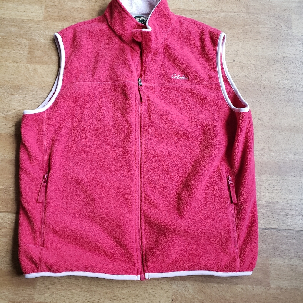 Cabela's fleece vest XXLarge pink